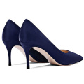 2019 High Heel Stiletto Women's Pumps Blue Silk x19-c134C Ladies Women custom Office business Dress Shoes Heels For Lady